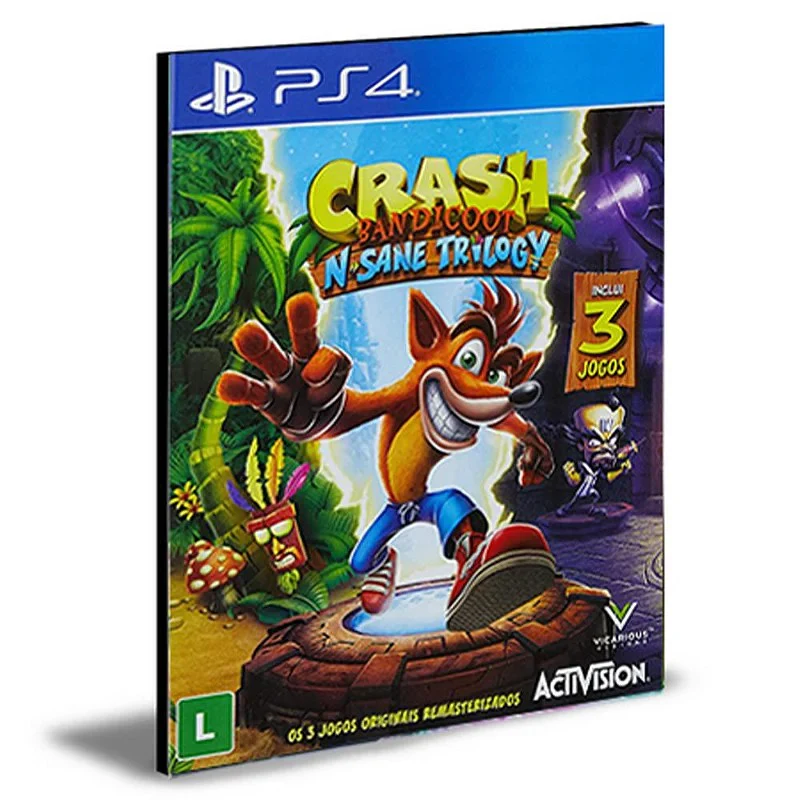 Crash Bandicoot N. sane Trilogy Ps4 e Ps5 Mídia Digital