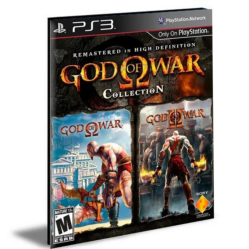 God of war 1 e 2 HD Ps3 Mídia Digital
