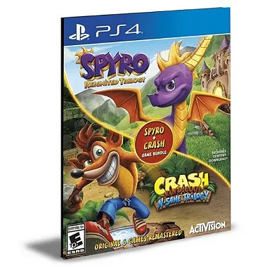 Pacote de jogo Spyro + Crash Remastered Ps4 e Ps5 Psn Mídia Digital - Image 5