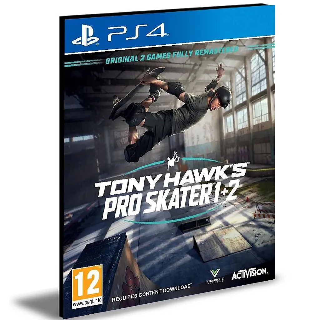 Tony Hawk's Pro Skater 1 + 2 Ps4 Psn Mídia Digital